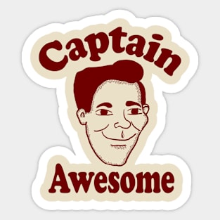 Captain Awesome (red) Sticker